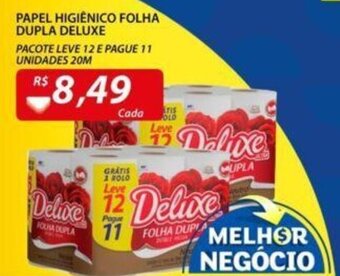 Papel Higiênico Folha Dupla Deluxe 20m