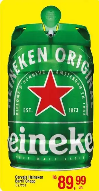 Fort Atacadista Cerveja Heineken Barril Chopp 5L oferta
