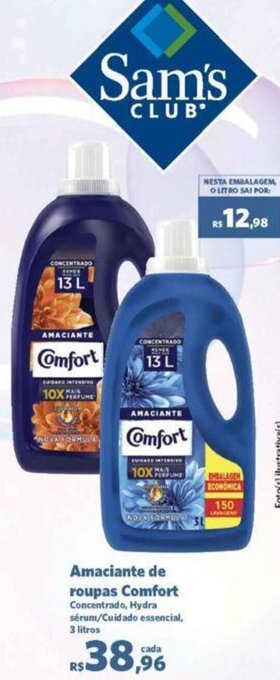Sam's Club Amaciante de roupas Comfort 3L oferta