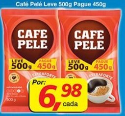 Supermercados Guanabara Cafe Pele Leve 500g Pague 450g oferta