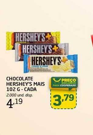 Cooper Chocolate hershey's mais - cada oferta
