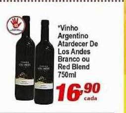 Ricoy Supermercados Vinho argentino atardecer de los andes branco ou red blend oferta