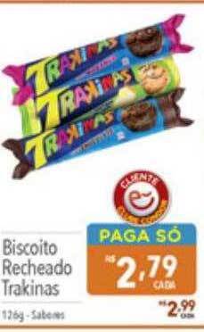 Supermercados Condor Biscoito recheado trakinas oferta