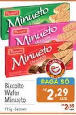 Biscoito wafer minueto