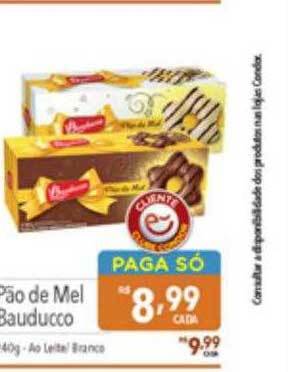 Supermercados Condor Pão de mel bauducco oferta