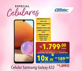 Supermercados Condor Celular samsung galaxy a32 oferta