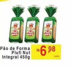 Pão de forma plufi nut integral