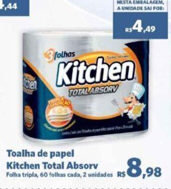 Toalha de Papel Kitchen Total Absorv