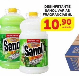 Roldão Desinfetante sanol 5l oferta
