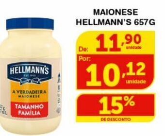 Roldão Maionese hellmann's 657g oferta