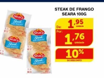 Roldão Steak de frango seara 100g oferta