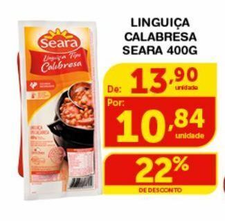 Roldão Linguiça calabresa seara 400g oferta