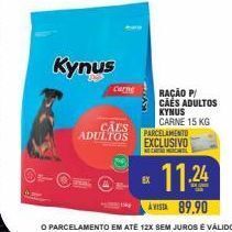 Mercantil Rodrigues Ração para cães kynus 15kg oferta