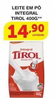 Roldão Leite em pó tirol 400g oferta