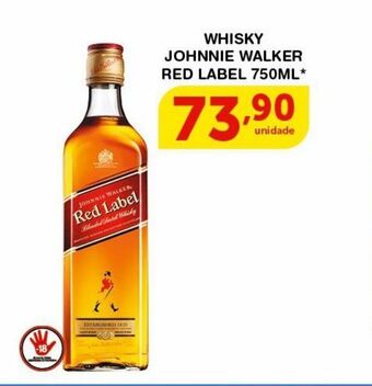 Roldão Whisky johnnie walker red label 750ml* oferta