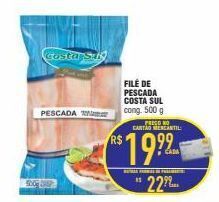 Filé de pescada costa sul 500g