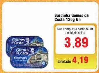 Spani Atacadista Sardinha gomes da costa oferta