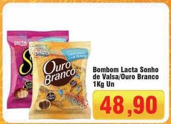Spani Atacadista Bombom lacta sonho de valsa-ouro branco oferta