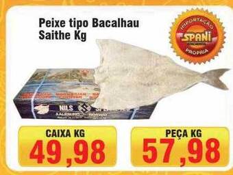 Spani Atacadista Peixe tipo bacalhau saithe kg oferta