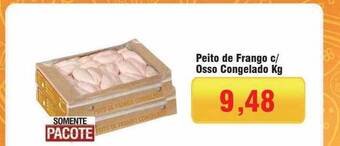 Peito de frango c- osso congelado kg