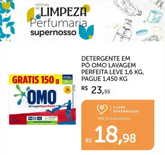Super Nosso Detergente em pó omo lavagem perfeita oferta
