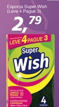 Supermercados Guanabara Esponja Super Wish (leve 4 pague 3) oferta
