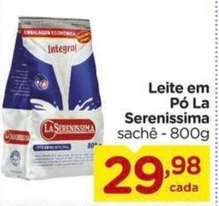 Carrefour Leite em pó La Serenissima 800g oferta