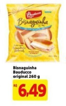 Extra Supermercado Bisnaguinha bauducco original 260g oferta