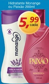 Supermercados Guanabara Hidratante Monange ou Paixao 200ml oferta