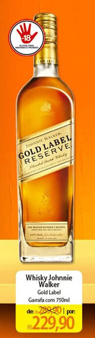 Atacadão Whisky Johnnie Walker Gold Label 750ml oferta
