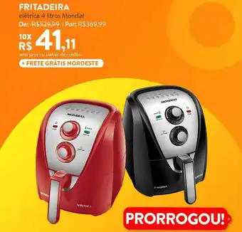 Le Biscuit Fritadeira elétrica 4 litros mondial oferta