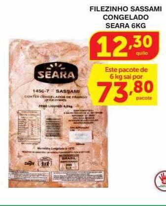 Roldão Filezinho sassami congelado seara oferta