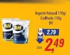 Supermercados BH Iogurte natural coalhada bh oferta