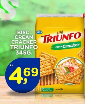 Andorinha Hipermercado Bisc. cream cracker triunfo oferta