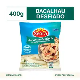 Kanguru Supermercado Peixe bacalhau desfiado seara 400g oferta