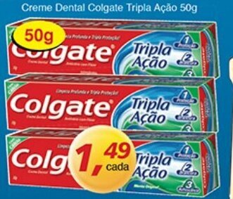 Supermercados Guanabara Creme Dental Colgate Tripla Acao 50g oferta