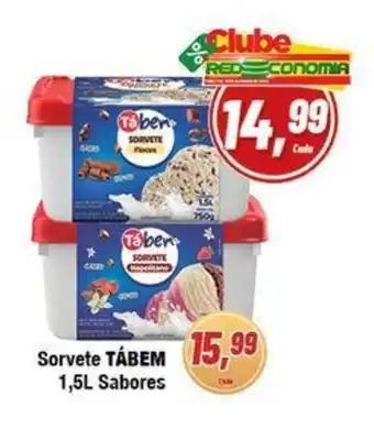 Redeconomia Sorvete Tábem 1.5L sabores oferta
