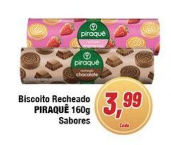 Redeconomia Biscoito Recheado Piraquê 160g sabores oferta