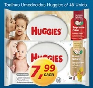 Supermercados Guanabara Toalhas Umedecidas Huggies c/48 unids. oferta