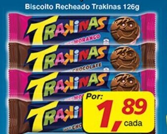 Supermercados Guanabara Biscoito Recheado Trakinas 126g oferta