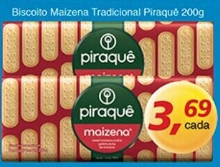 Supermercados Guanabara Biscoito Maizena Tradicional Piraque 200g oferta