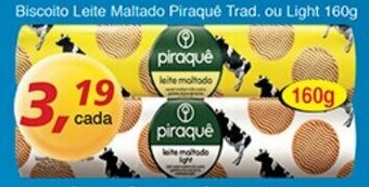 Supermercados Guanabara Biscoito Leite Maltado Piraque Trad. ou Light 160g oferta