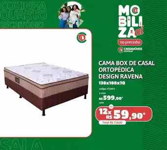 Cama box de casal ortopédica design ravena