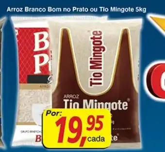 Supermercados Guanabara Arroz Branco Bom no Prato ou Tio Mingote 5kg oferta