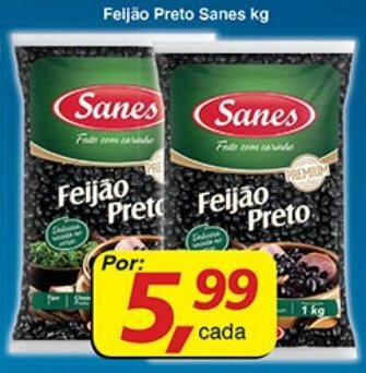 Supermercados Guanabara Feijao Preto Sanes 1kg oferta