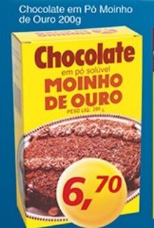 Supermercados Guanabara Chocolate em po Moinho de Ouro 200g oferta