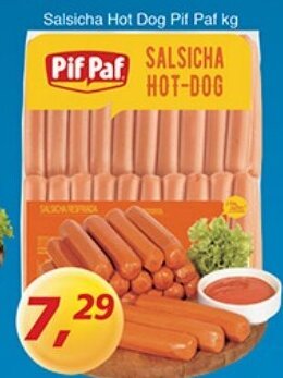 Supermercados Guanabara Salsicha Hot Dog Pif Paf 1kg oferta