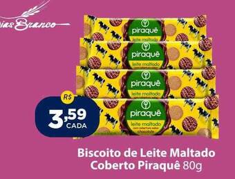 Super Show Biscoito de leite maltado coberto piraquê oferta