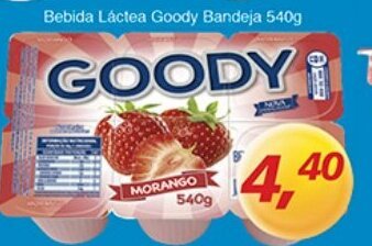 Supermercados Guanabara Bebida Lactea Goody bandeja 540g oferta