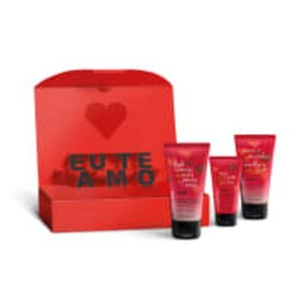 O Boticário Kit presente rosé eu te amo: loção revitalizante 75ml + creme para mãos 30g + sabonete líquido corporal 75ml oferta